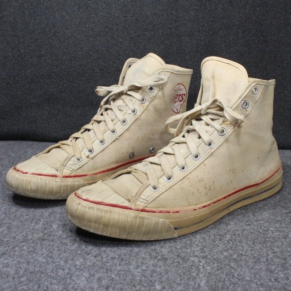 Red Ball Jets Shoes Vintage 6s Red Ball Jets Canvas Hi High Top